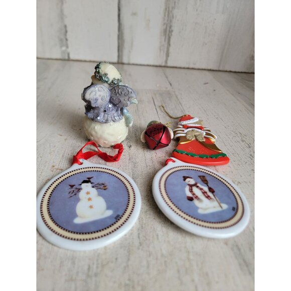 Snowman bell tree ornament Xmas set broom variety set - Picture 7 of 8